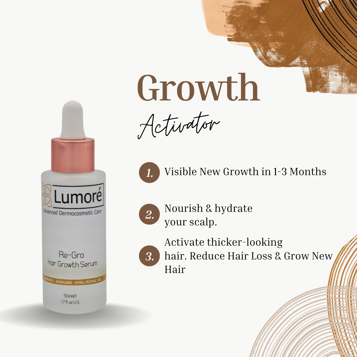 Lumoré Re-Gro Hair Growth Serum For Hair Loss & Thinning