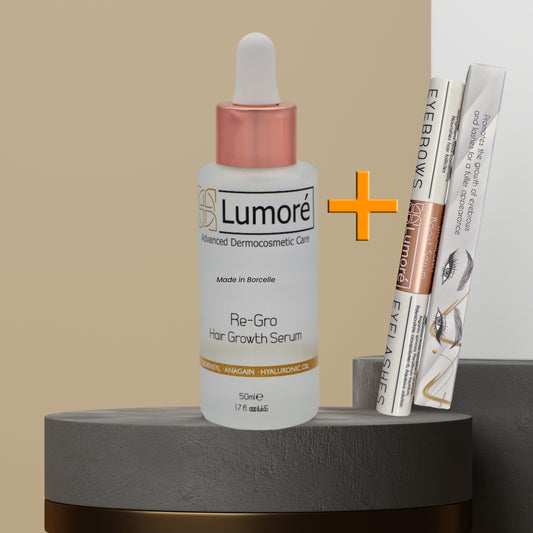 Lumoré Hair & BrowLash Growth Combo – Transform Your Hair, Brows, and Lashes Naturally
